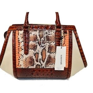 SOLD BRAHMIN Arden Satchel Melon Fisher